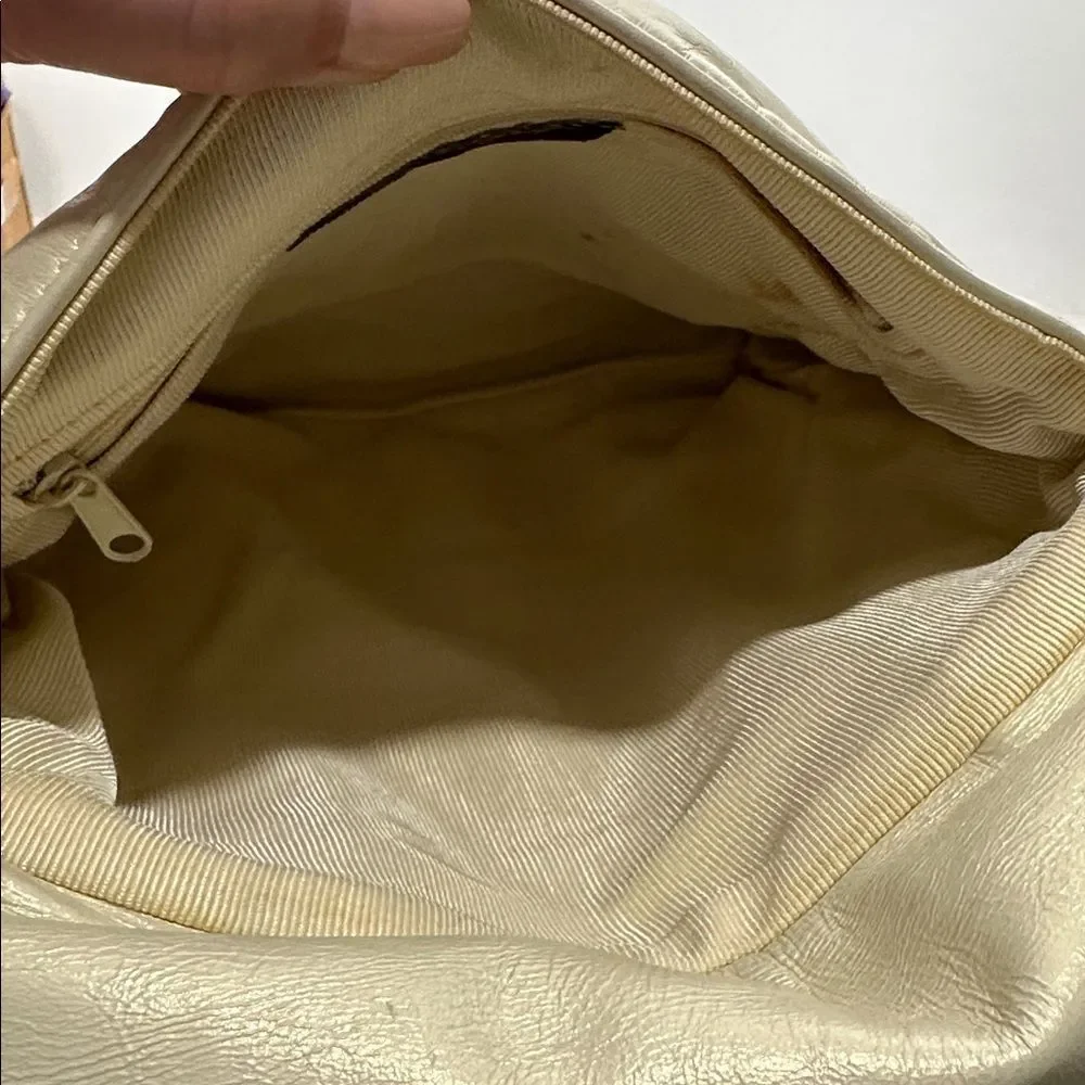 Vintage Samir Gold Leather Shoulder Bag Front Magnetic Flap Closure Made in USA